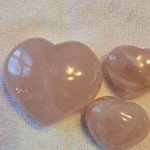 Rose Quartz Heart Stones